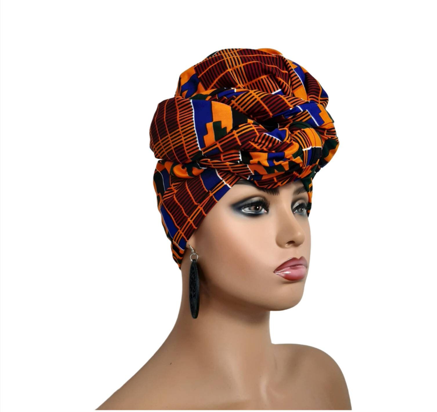 Kente Head Wraps for Women | African Headwraps | Ankara Head Wrap ...