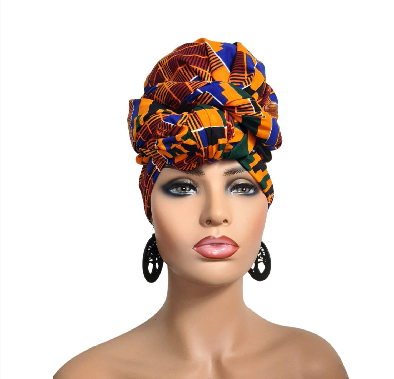 Kente Head Wraps for Women | African Headwraps | Ankara Head Wrap ...