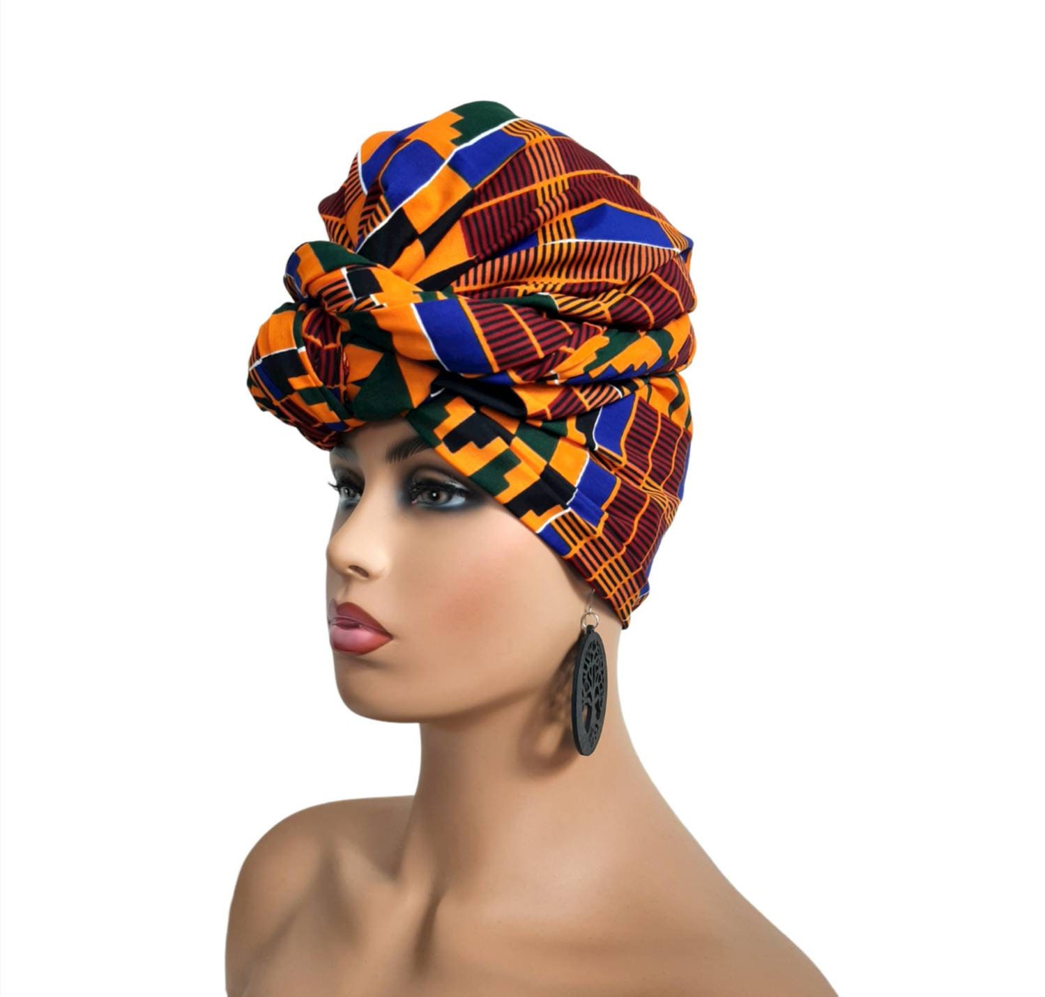 Kente Head Wraps for Women | African Headwraps | Ankara Head Wrap ...