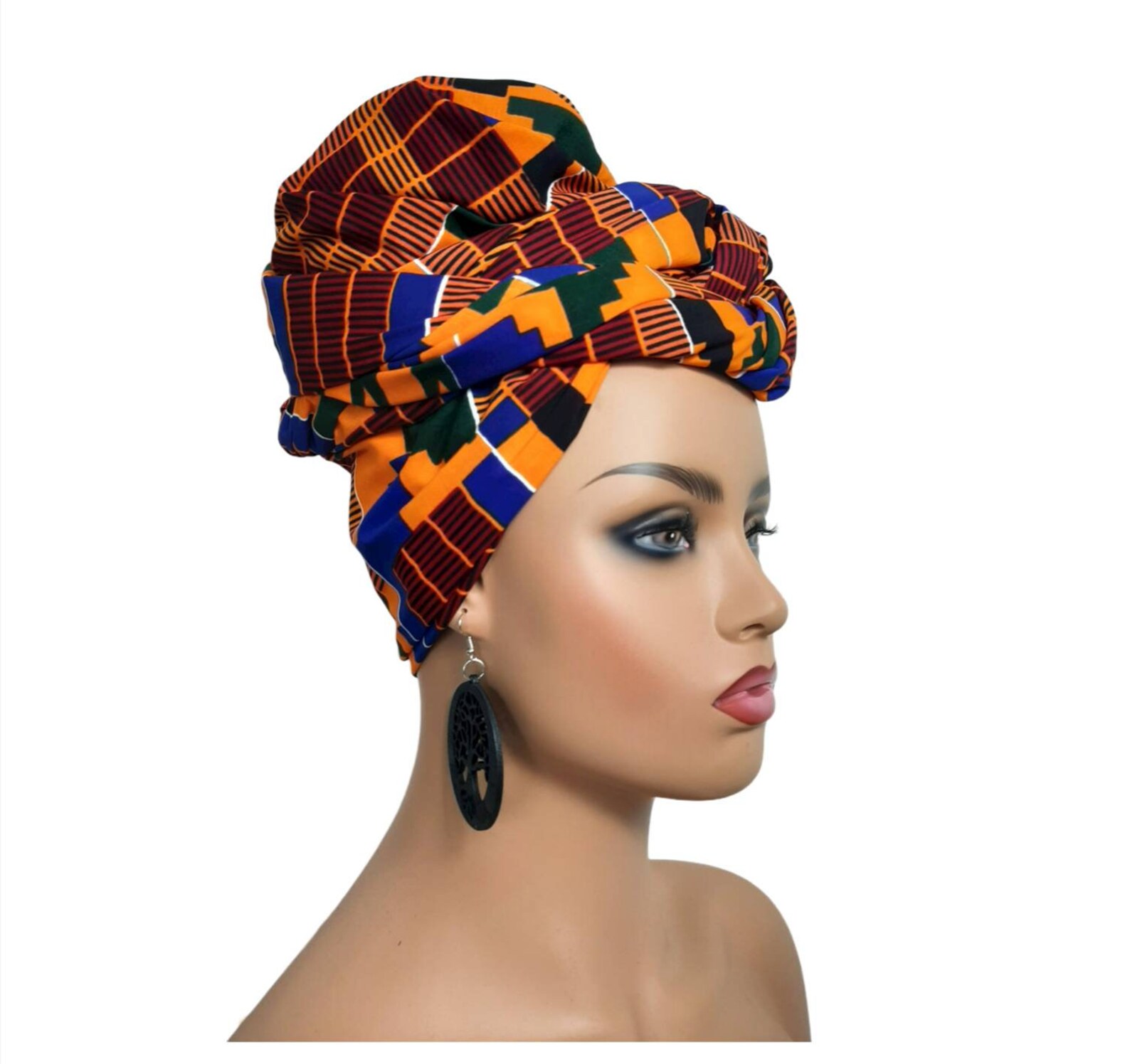 Kente Head Wraps for Women | African Headwraps | Ankara Head Wrap ...