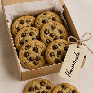 毎日焼き上げる、柔らかくて歯ごたえのある自家製チョコチップクッキー
