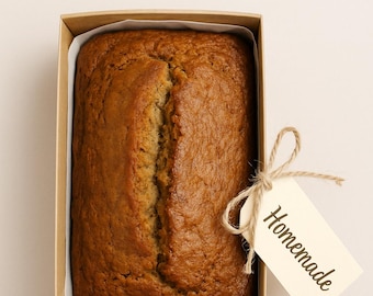 Fresh Baked Banana Bread Loaf – Homemade Moist Sweet Bread – Breakfast or Gift