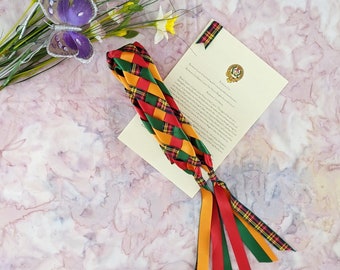 Tartan Handfasting Ribbon | Buchanan Handfasting Ribbon | Handfasting Cord | Celtic | Pagan | Made to Order