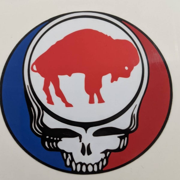 3" Buffalo Bills Grateful Dead steal your face logo