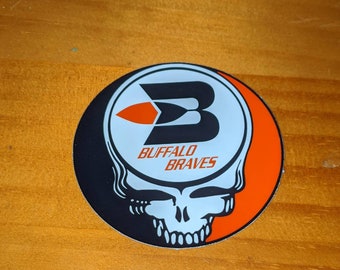 Grateful Dead Buffalo Braves stealie 3" laminated vinyl sticker