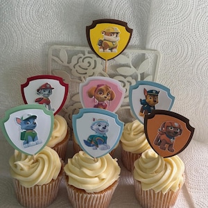 Paw Patrol cup cake topper