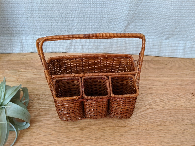 Wicker Utensil / Picnic Caddy Etsy
