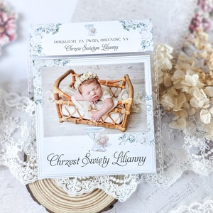 Baby Boy Photo Magnets, Christening Favors for Special Guests