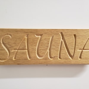 Rough Sawn Cedar Sauna Sign