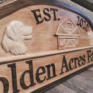 Farm Sign Personalized Established Family Name Sign Carved Wooden Last ...