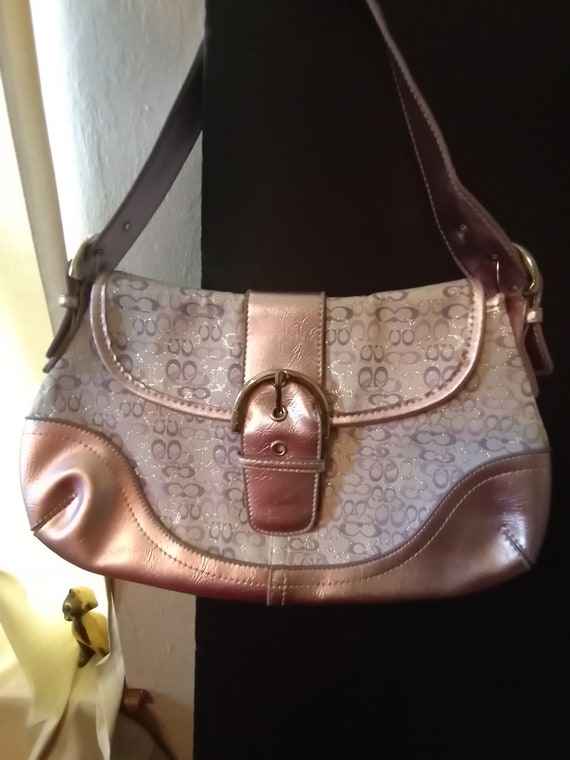 Vtg Rare Limited Edition Coach Soho Metallic Pink 