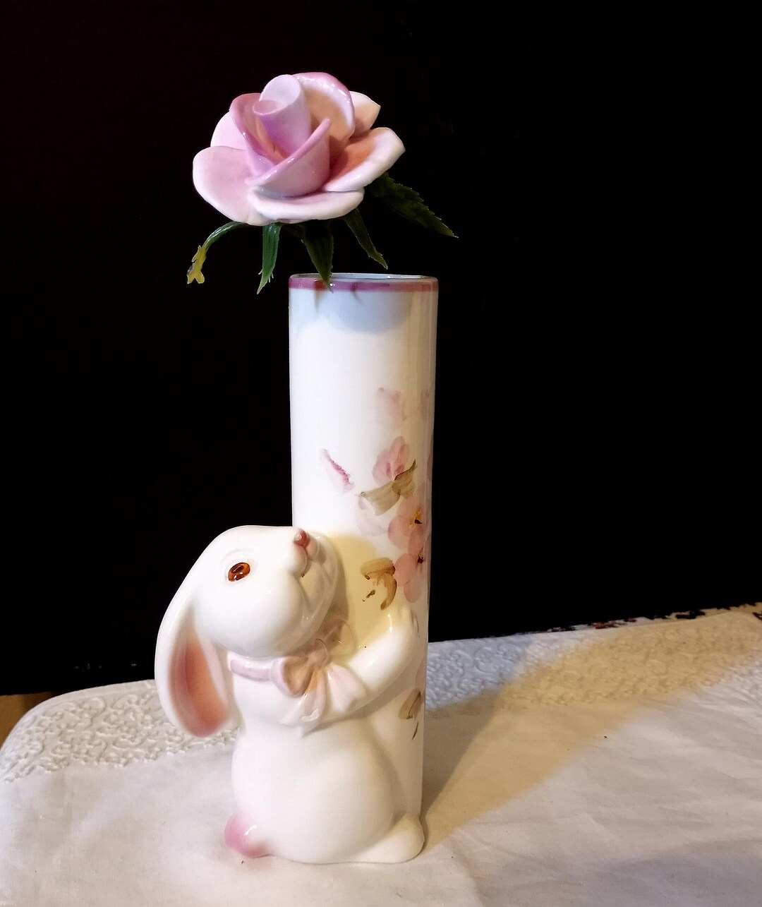 Vintage Weiss Brazil Ceramic Bunny Vase: Hand-painted Floral Decor - Etsy