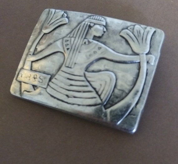 Vtg Solid Sterling Silver Egyptian Goddess In the… - image 6