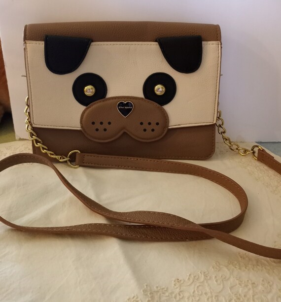Betsey Johnson Dog Shoulderbag, Crossbody Purse, Beig… Gem