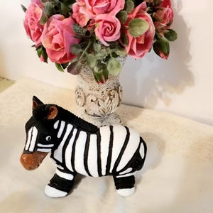 Vintage Casals of Peru Kunstkeramik Zebra Figur: Volkskunst Dekor