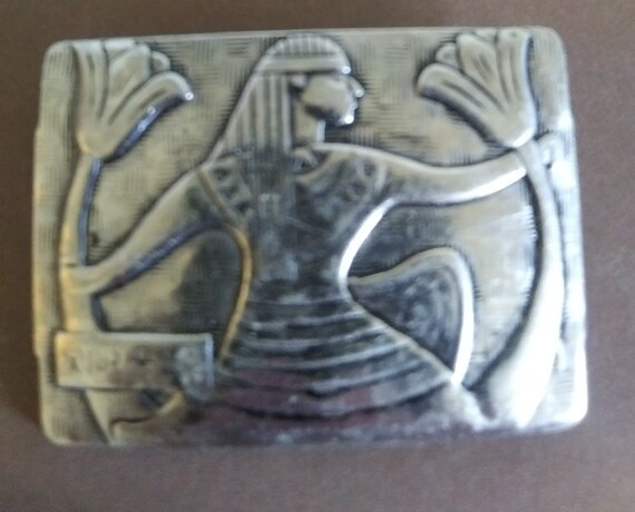 Vtg Solid Sterling Silver Egyptian Goddess In the… - image 4