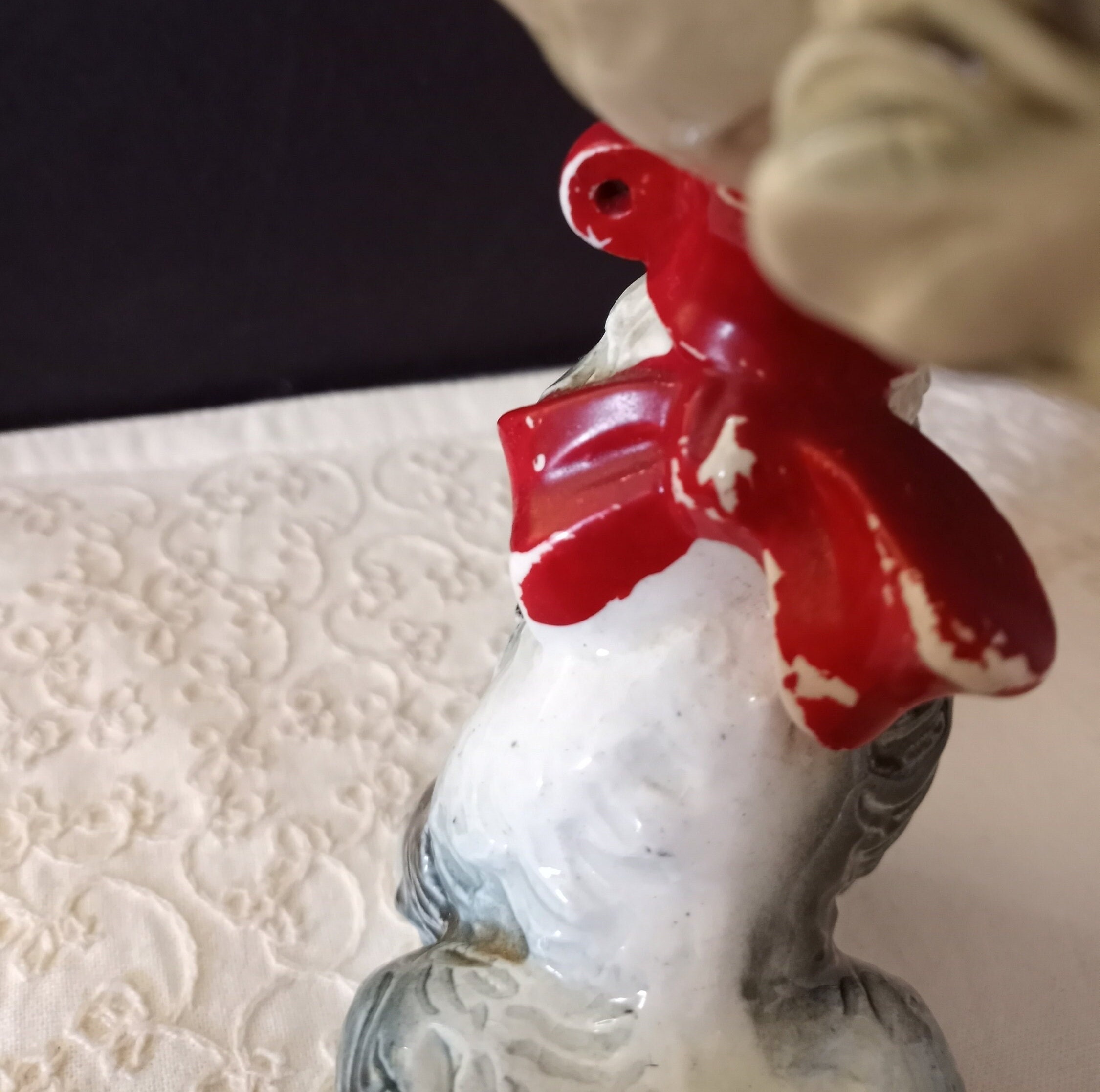 フランス　アンティーク　ドッグディッシュ Large Vtg Anthropomorphic Ceramic Kitschy French Poodle