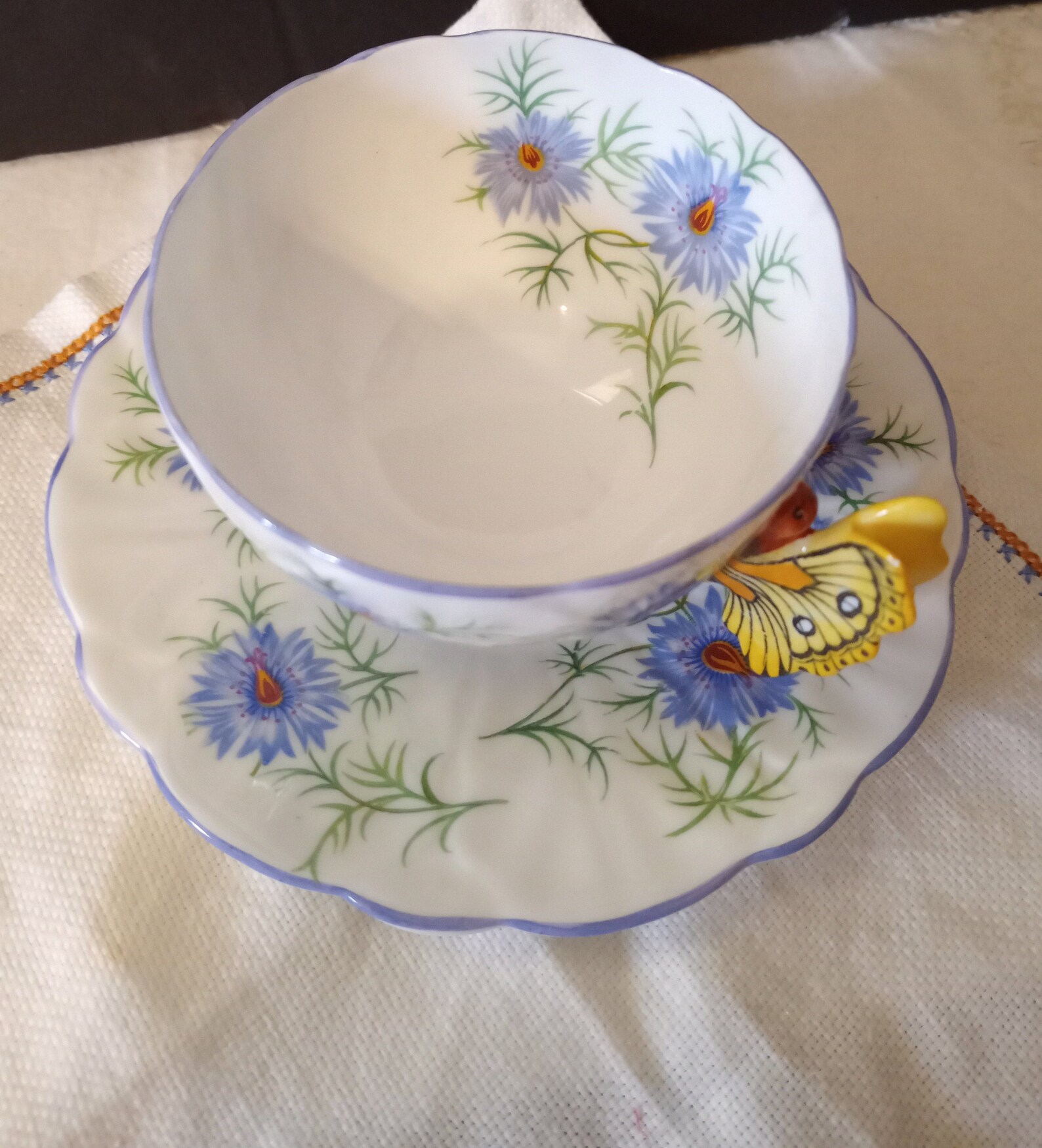 Rare Antique Aynsley Full Butterfly Handle Teacup With Etsy