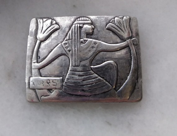 Vtg Solid Sterling Silver Egyptian Goddess In the… - image 8