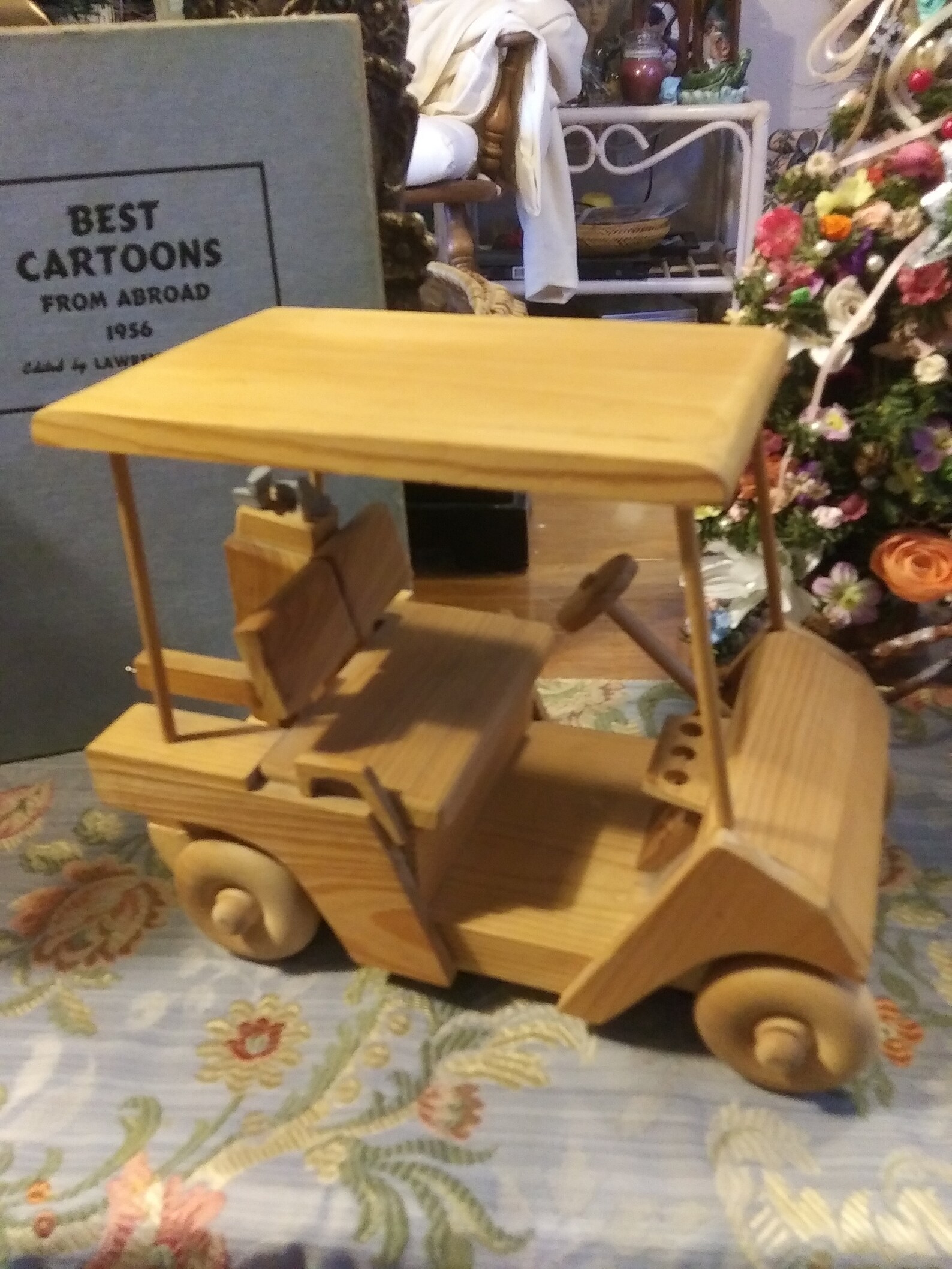 Handmade Wood Golf Cart with Mini Set of Golf Clubs Etsy