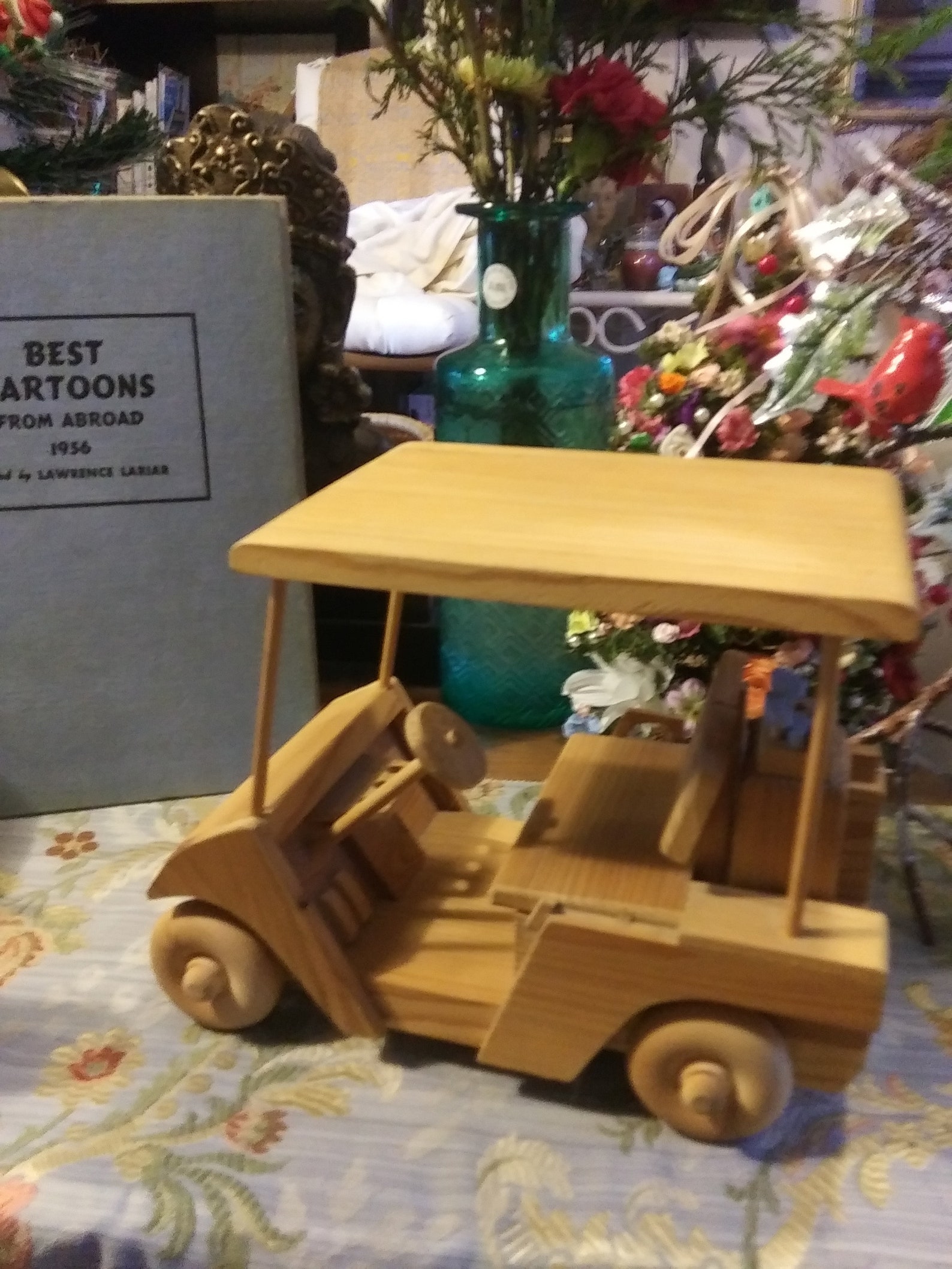 Handmade Wood Golf Cart with Mini Set of Golf Clubs Etsy