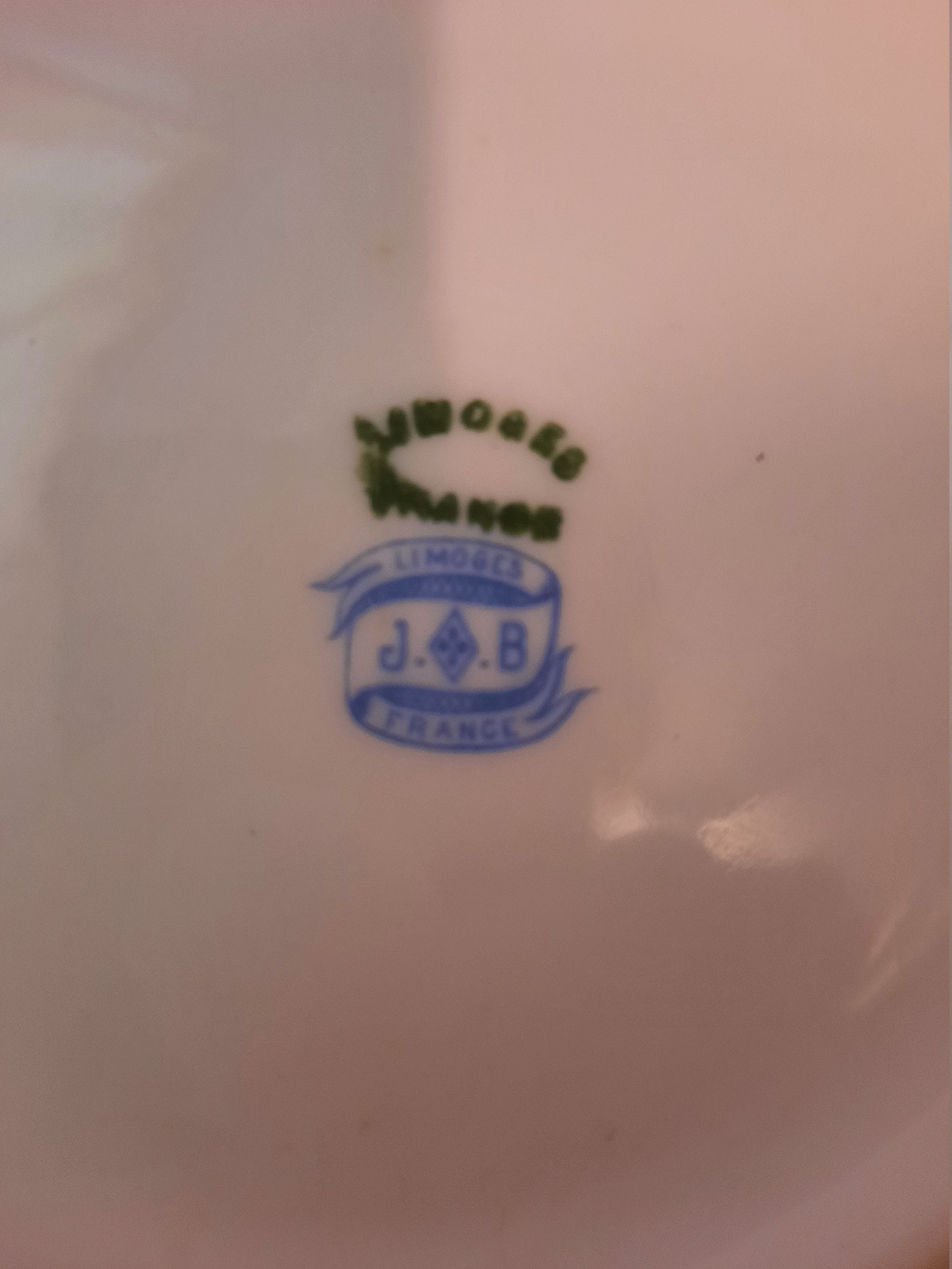 【USED美品】LIMOGES es Boyer スーピエール Antique Limoges Lidded Casserole: Jean Boyer Porcelain, 22K