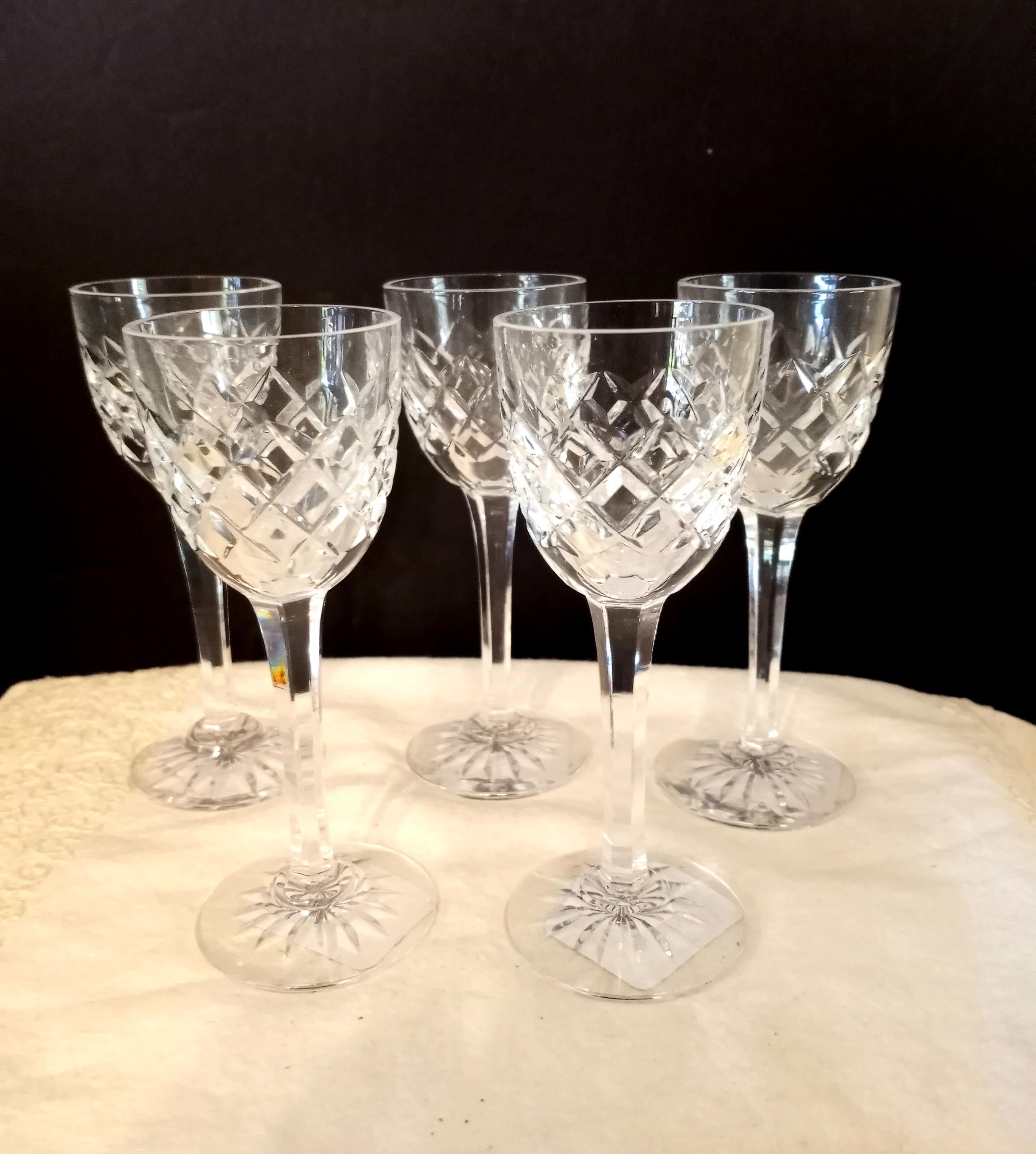 Kosta Boda vintage シャンパングラス Vintage Kosta Boda Crystal Cordial Glasses, Diamond Cut, Set of 5
