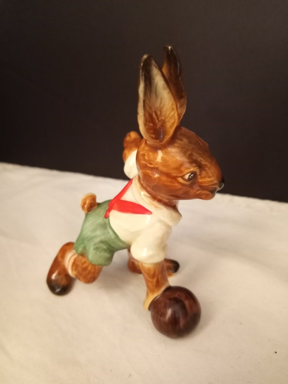 Vintage Ceramic Bavarian Bowling Bunny Boy Figurine by Goebel - Etsy