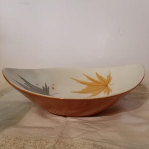Vintage Ben Seibel Iroquois China Bowl: Mid-Century Atomic Harvest Time