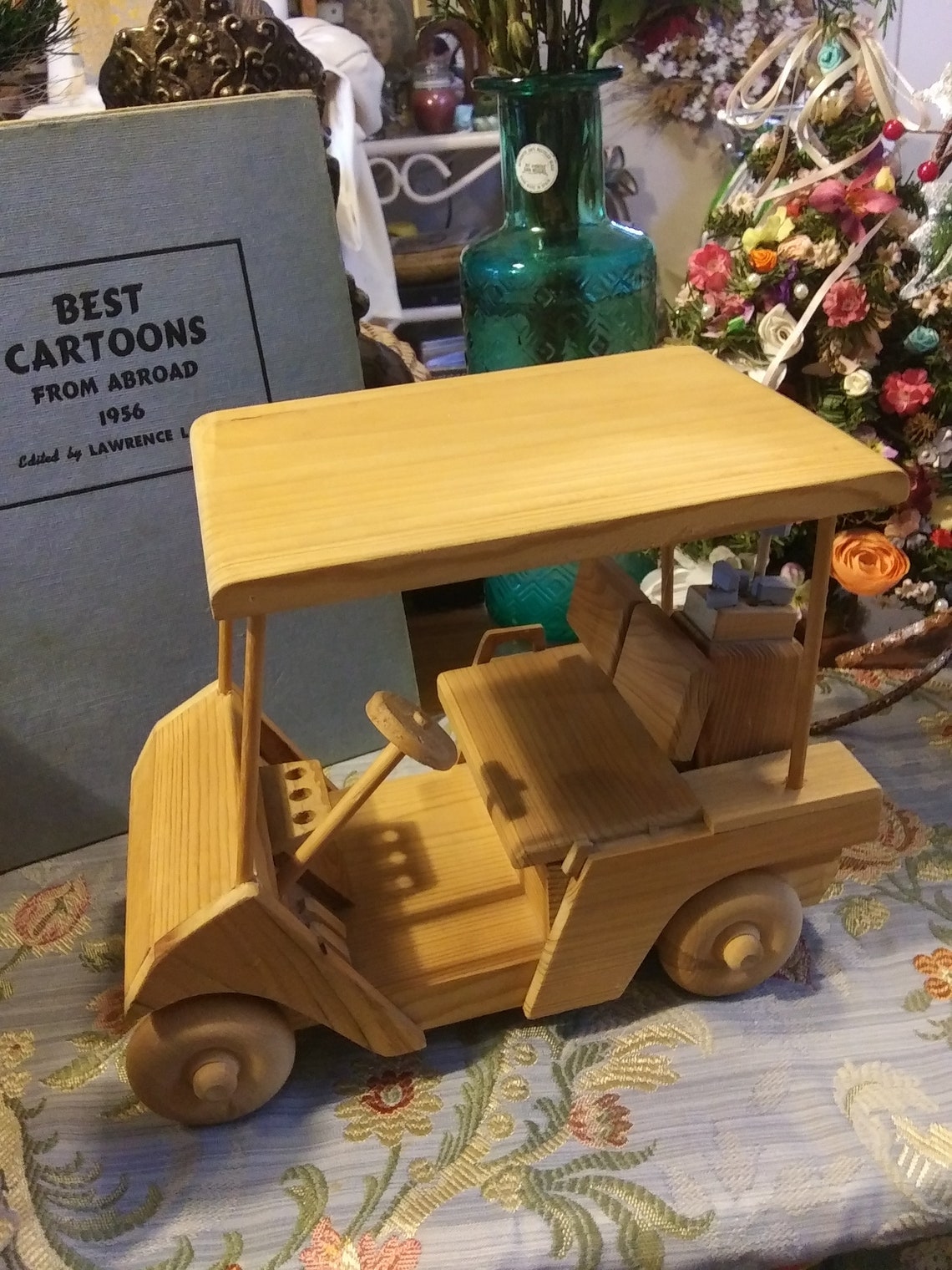 Handmade Wood Golf Cart with Mini Set of Golf Clubs Etsy