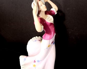 Vintage Royal Dux Porcelain Woman Figurine, Jitka Forejtova