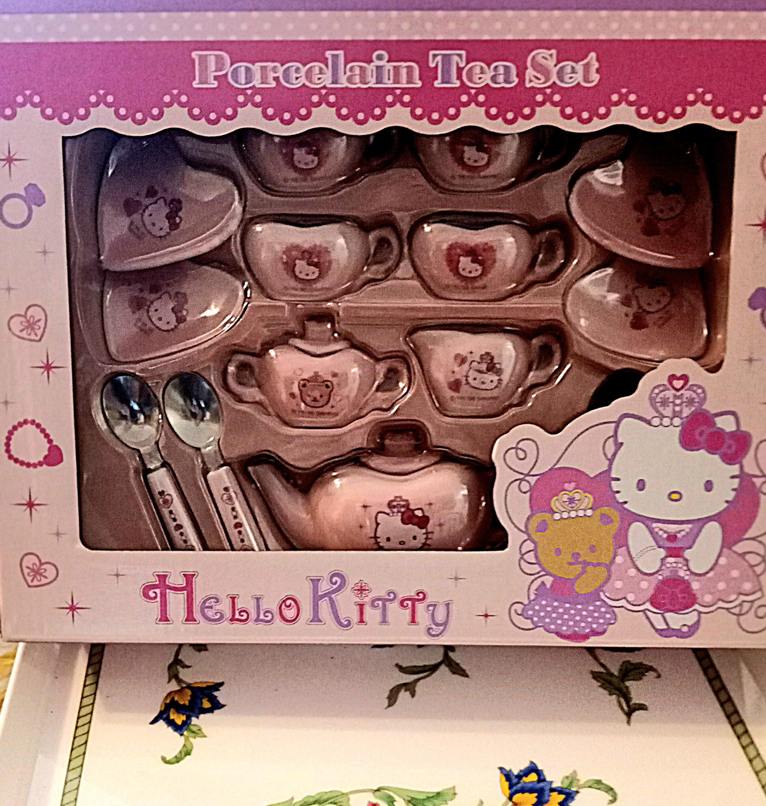 Vintage Sanrio Hello Kitty Porcelain Childs Tea Set for