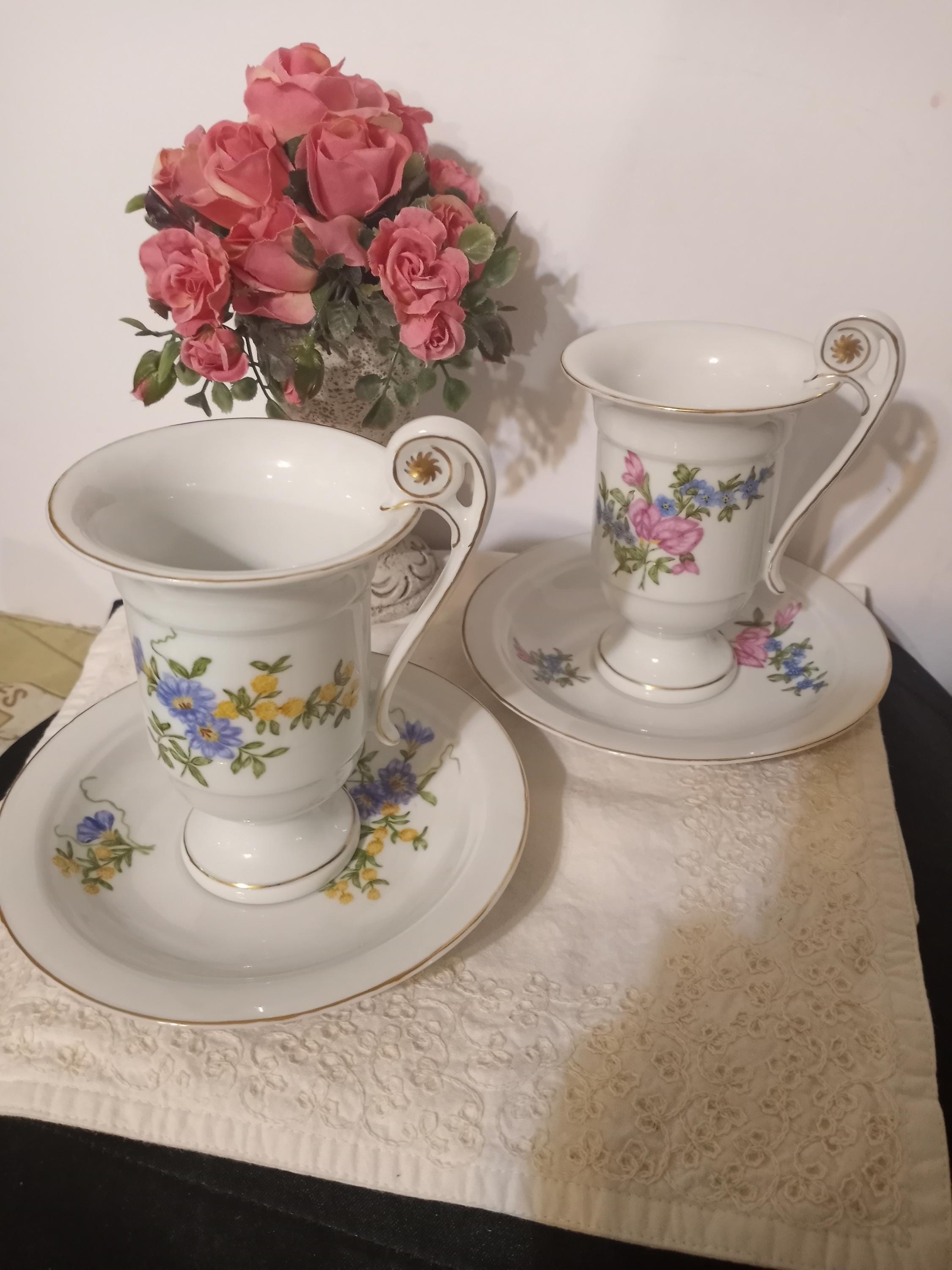  Kaiser 5 日本未発売モデル　ドイツ製　程度良好品 Vintage Kaiser West Germany Porcelain Hot Chocolate Cups: 22K Gold