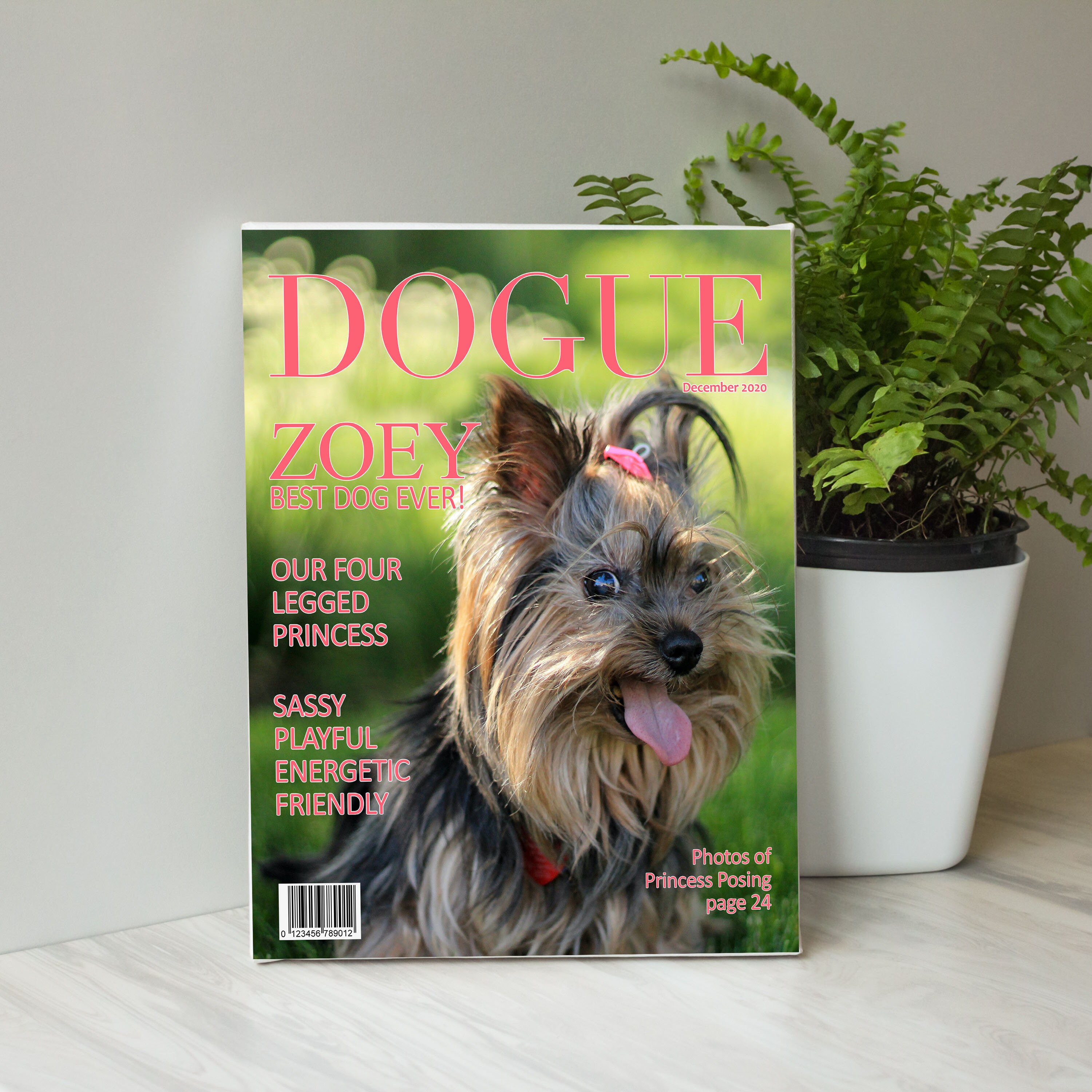 Custom DOG Magazine Cover / Personalized Dog Keepsake / Pet Etsy