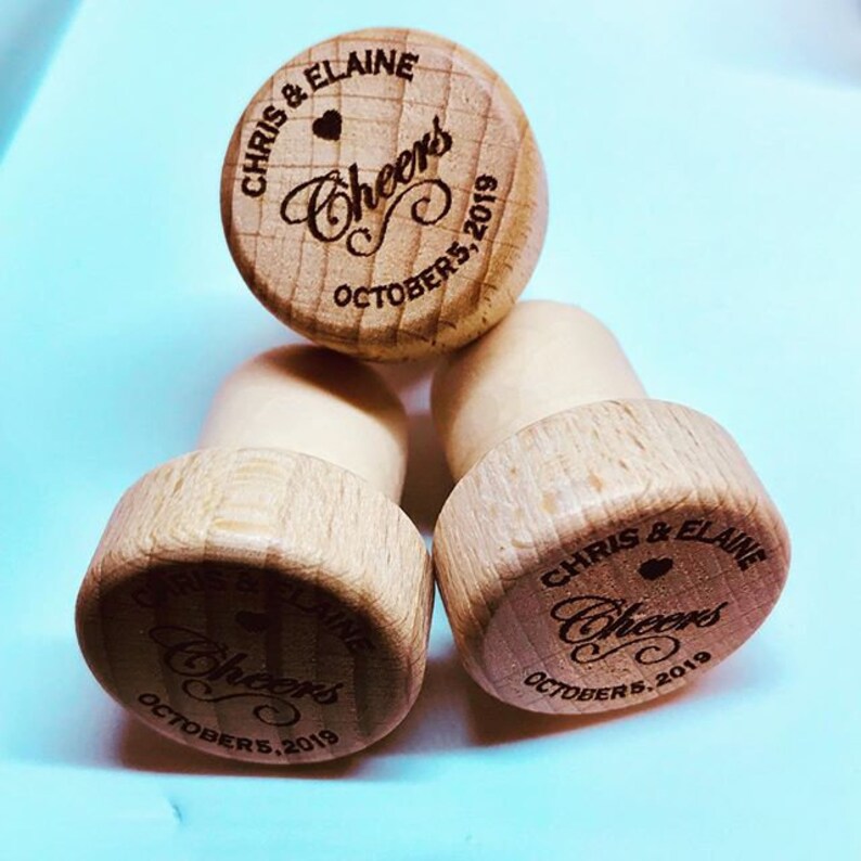 Personalized Wine Cork Wedding Favor Wine Bottle Stopper Custom Wedding Gift