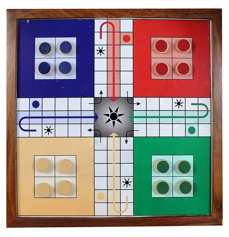 Ludo Travel Board Game Handmade Wooden Classic Ludo Etsy