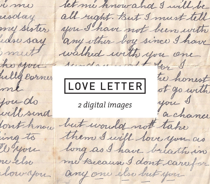 1 Vintage Love Letter Image Digital Download Printable Ephemera Collage