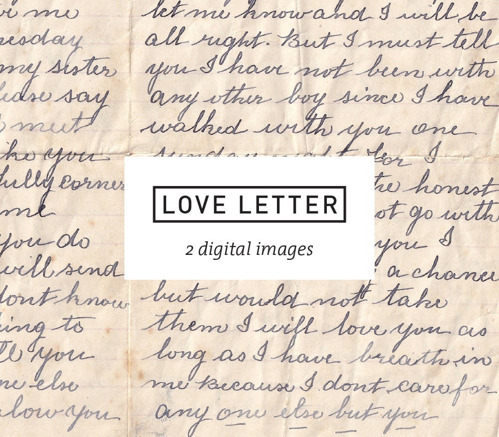 1 Vintage Love Letter Image Digital Download Printable Ephemera Collage Assemblage Art Junk