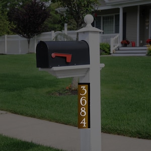 Vertical Plugin Lighted Address Sign