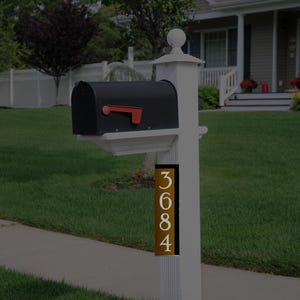 Vertical Solar Lighted Address Sign