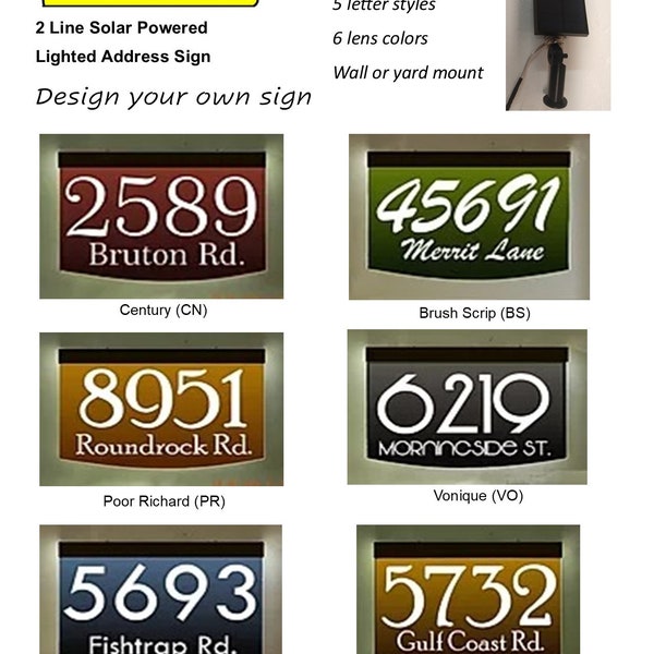 Led Address Sign Etsy