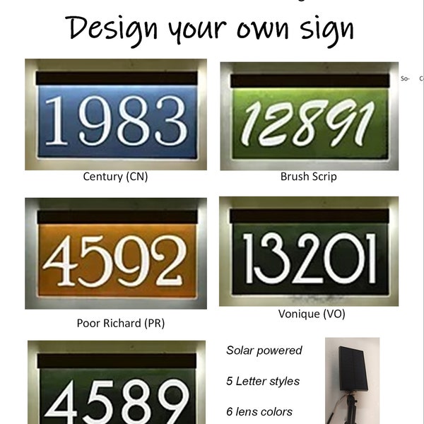 Lighted Address Sign Etsy