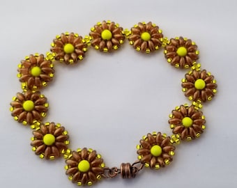 Sunflower Beaded Bracelet