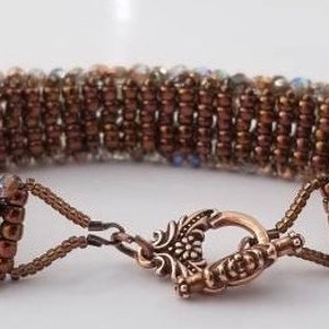 Copper/Bronze Fire-Polished Bead Bracelet
