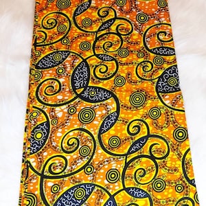 Multicoloured African Wax Fabric, Ankara Print, Wax fabric, 6 yards