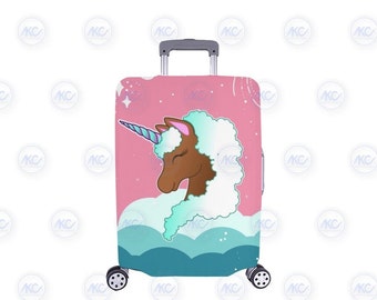 FOLPPLY Modern Unicorn Fairies Magic Luggage Cover Baggage Suitcase Travel Protector Fit for 18-32 Inch
