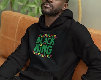 Black King Hoodie| Mens Hoodie| Black King Jumper| Black King| Mens Hoodie| Black Man Hoodie