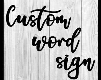 Custom Metal Word Sign: Cursive Script Name, Personalized Decor