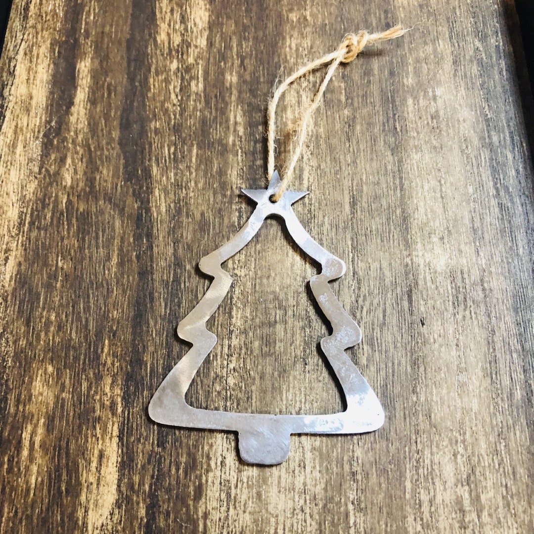 Handmade Metal Christmas Tree Ornament: Rustic Holiday Decor - Etsy