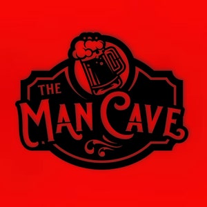 Man Cave Metal Sign: Garage Bar Plaque